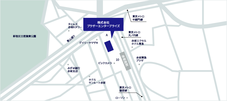 東京営業所所在地の地図